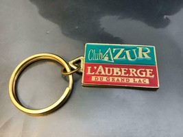 Vintage Promo Keyring Club Azur Keychain Auberge Du Grand Lac Porte-Clés Village - £6.20 GBP