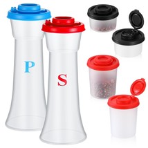 6 Pcs Salt And Pepper Shaker Set Hourglass Plastic Salt And Pepper Shake... - £23.14 GBP