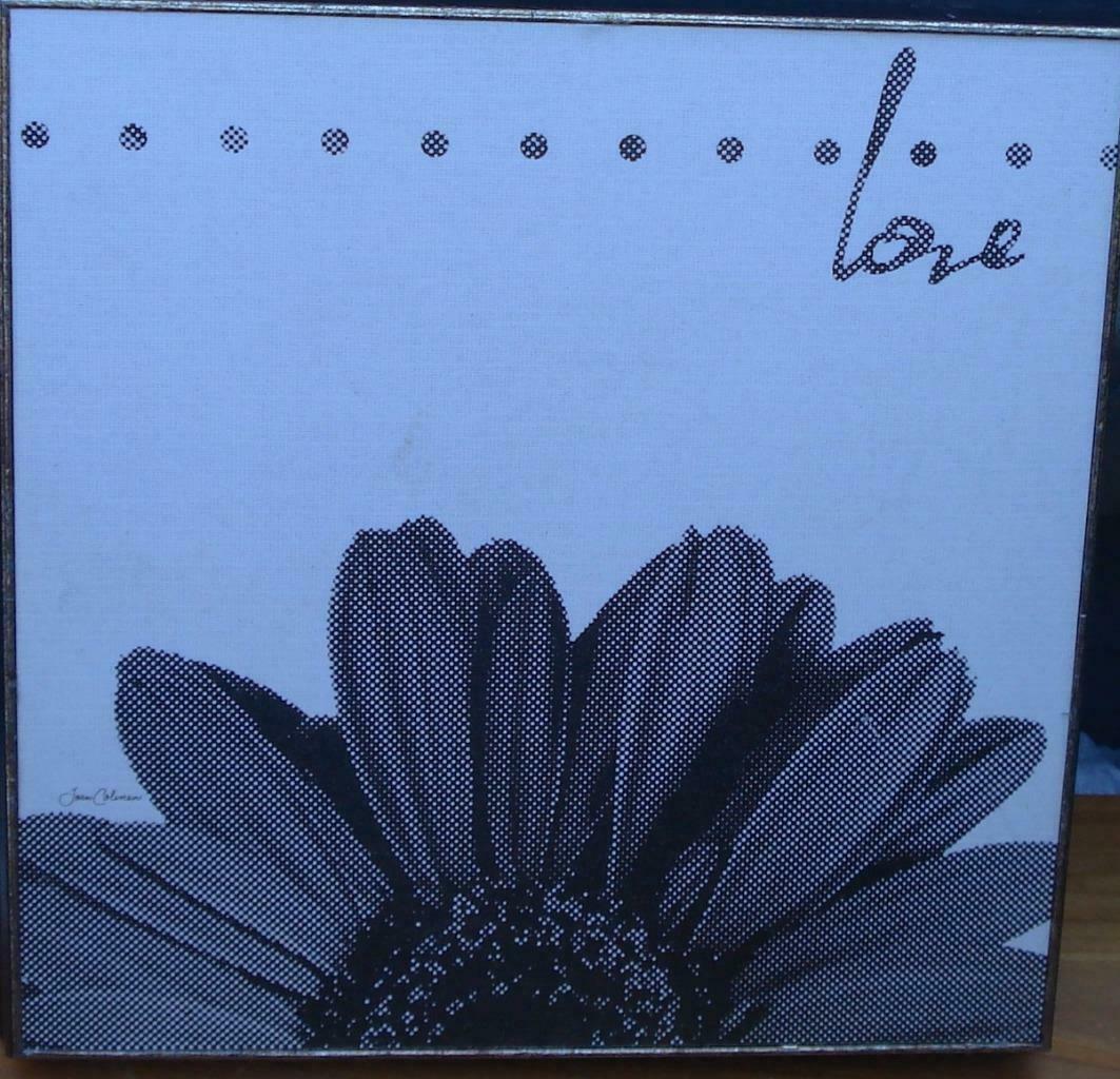 Primary image for Target Wall Art - 12" x 12" x 1.3" - Vintage Flower Love BRAND NEW  Joan Coleman