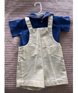 Vintage Stantogs Toddler Clothes Shorts Outfit Set Health-Tex White &amp; Blue - $533.14 MXN