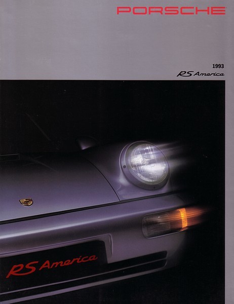 Primary image for 1993 Porsche 911 RS AMERICA sales brochure folder US 93 993