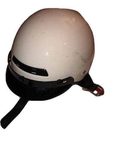 Vega White Half Helmet W/ Visor  - $15.80