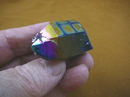 (R1-83) iridescent Aurora Crystal quartz titanium GEM gemstone Aura specimen - £16.97 GBP