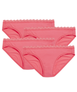 Mid-Rise Lace Trim Panties Size 4X (28-30) Bikini Pink Underwear Lot of ... - $27.52 CAD