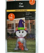 Inflatable Holiday Cat 4 Feet Halloween Airblown Yard Inflatable Gemmy L... - £22.47 GBP