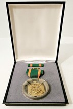 Navy Marine Corps Achievement Medal with Ribbon Bar Green Orange Original Case  - £14.62 GBP