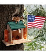 Squirrel Feeder House Wooden Squirrel Picnic Table with Roof - £15.20 GBP