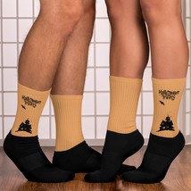 Halloween Treats Bat Haunted House Kelly-Moore Amber Autumn Foot Sublimated Sock - £10.39 GBP