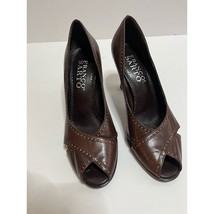 Franco Sarto Brazilian leather peep toe pumps 8 M 3 1/2&quot; heel Excellent - $20.75