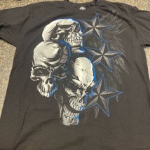 Hybrid Affliction Style Skull T-Shirt Adult Medium Black Skeleton Y2K Large - $24.75