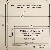 McGill University Template 1965 Mechanical Drawing Print Engineering DWEE12 - $29.99