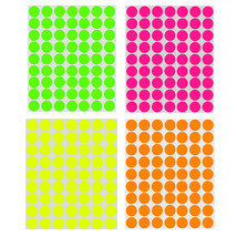 1008 Pack Circle Dot Stickers 1 Inch Round Labels Bright Neon Colors Cod... - £22.77 GBP