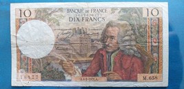 10 FRANCS VOLTAIRE FRANCE 1971 - £25.64 GBP