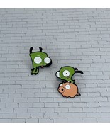 2 Pieces Gir, Gir On A Pig Enamel Pin 1.1 Inch Invader Zim Backpack Pin - £11.06 GBP