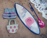 American Girl Kanani&#39;s paddle board life jacket vest beach bag set lot - £23.45 GBP