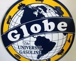 Globe Gasoline 12&quot; New Round Porcelain Metal Sign - £47.43 GBP