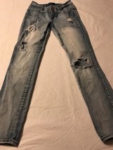 Refuge Women&#39;s Jeans Distressed Destroyed High Rise Skinny Size 4 X 29 - $28.71