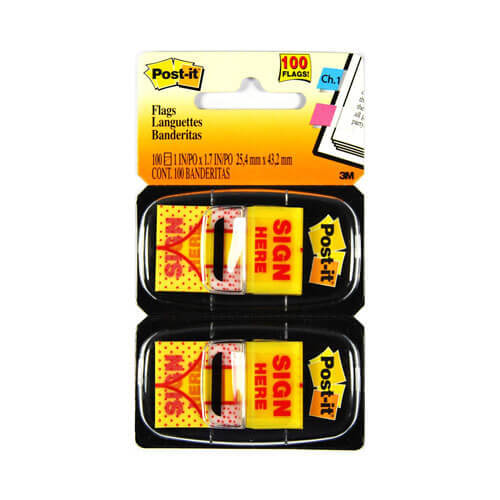 Post-it Flags (100pk) - Sign Here - $18.25