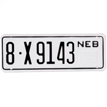  United States Nebraska Base Trailer License Plate 8-X9143 - £13.12 GBP