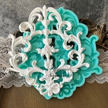 Baroque Scroll Relief Silicone Lace Cake Decor Fondant Moulds for Sugarcraft - £11.84 GBP