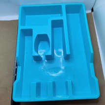 VTG Lomas Silverware Flatware Utensil Tray Organizer Mint Green Blue Holder - $14.98