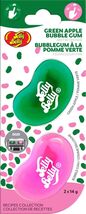 Pack Jelly Belly Duo Green Apple Bubblegum Scented Car Vent Air Freshener - $14.70
