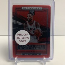 2021-22 Panini Impeccable - Stainless Stars Asia Red #13 Damian Lillard - £18.44 GBP