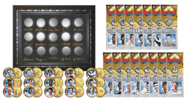 Lot Of 3 Golden Baseball Legends 15-Coin Sets 24K Gold Plated State Quarters Us - $140.20