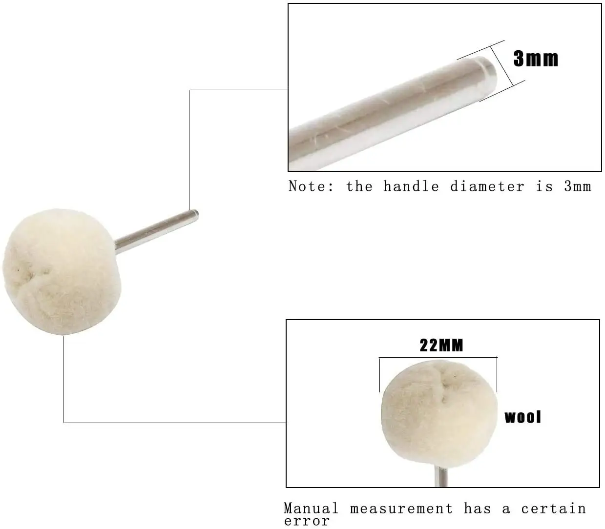 Polishing Buffing Wheel Set Cotton Little Buff Wheel for Rotary Drill To... - £43.81 GBP