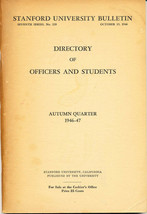 Rare  Stanford University / Directory of Officers and Students Autumn Qu... - £62.92 GBP