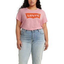 MSRP $25 Levis Trendy Plus Size Perfect Graphic Logo T-Shirt Pink Size 4X - £10.12 GBP