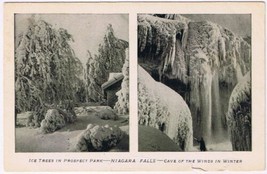 Postcard Ice Trees Prospect Park Niagara Falls Cave Of The Winds In Winter - £2.95 GBP