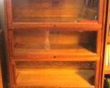 Antique Lundstrom Mission Oak Three Shelf Barrister Bookcase Little Fall... - $989.01