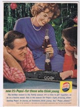 Vintage Print Ad Pepsi Cola For Those Who Think Young 5 1/2&quot; x 7 1/2&quot; - £2.84 GBP