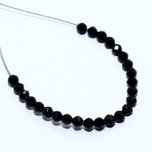 Black Spinel Faceted Rondelle Beads Briolette Natural Loose Gemstone Jewelry - £5.13 GBP