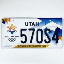 2002 United States Utah Olympic Winter Games Passenger License Plate 570S4 - £17.04 GBP