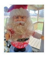 Vintage Santa Claus Doll Figure Christmas Decoration Glass Bulb See Pict... - $216.96 MXN