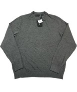 Porter Ash Sweater Mens S Gray Nylon Blend Crew Neck Pullover Luxury Kni... - $33.38 CAD