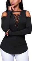Lace-Up Ribbed Stretchy Top - £38.68 GBP