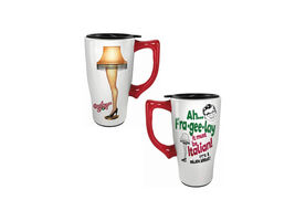 A Christmas Story 12815 Leg Lamp Ceramic Coffee Tea Travel Mug Cup 18 oz - $22.77