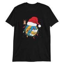 Volleyball Reindeer Funny Christmas Player T-Shirt Black - $18.13+