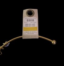 Anthropologie Gold Tone Charm Bracelet Semi Precious Stones Locket NWT $58 image 4