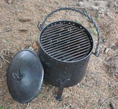 Portable steel medieval fireplace for camp Halloween furnace - £160.33 GBP