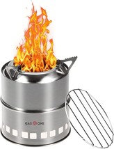 Gas One Camping Stove: Wood Stove, Stainless Steel Portable Stove With Alcohol - £27.14 GBP