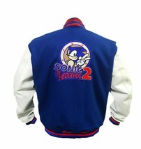 SONIC THE HEDGEHOG LETTERMAN VARSITY BOMBER JACKET - ALL SIZES - $129.99