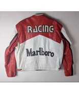 Vintage Marlboro Racing Leather Motorcycle Jacket - $265.00