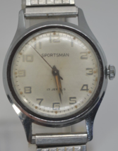 Vtg SPORTSMAN by MASTER TIME CO  17Jewels 1960s Swiss Mens 32mm Watch GU... - $59.35