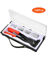 Audew Rivet Gun 4 in 1 Professional Rivet Tools Single Hand Manual Kit - $34.23 CAD