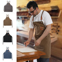 Mens Aprons Canvas Woodworking Vintage For Gardening Work Shop Apron Hea... - £10.99 GBP