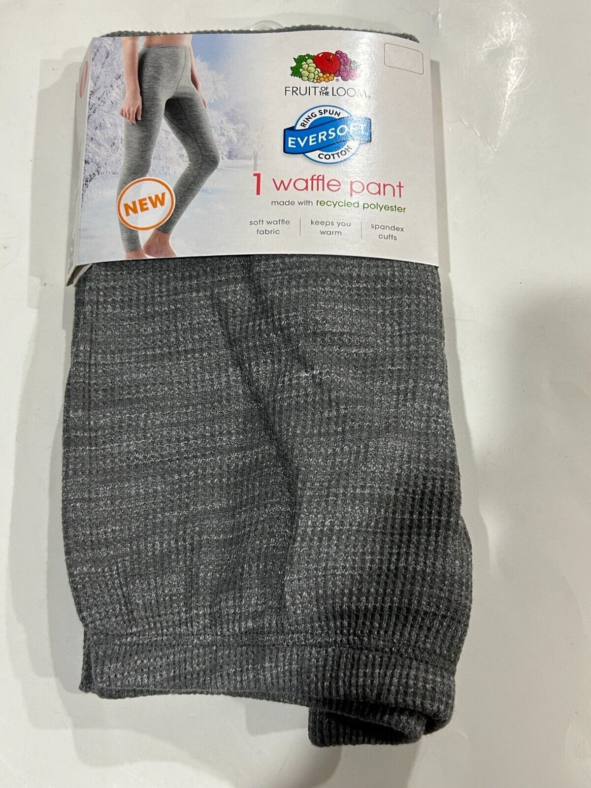 Primary image for Fruit of the Loom Waffle Pant EverSoft Women's Size 2XL XXL 20 Gray NEW
